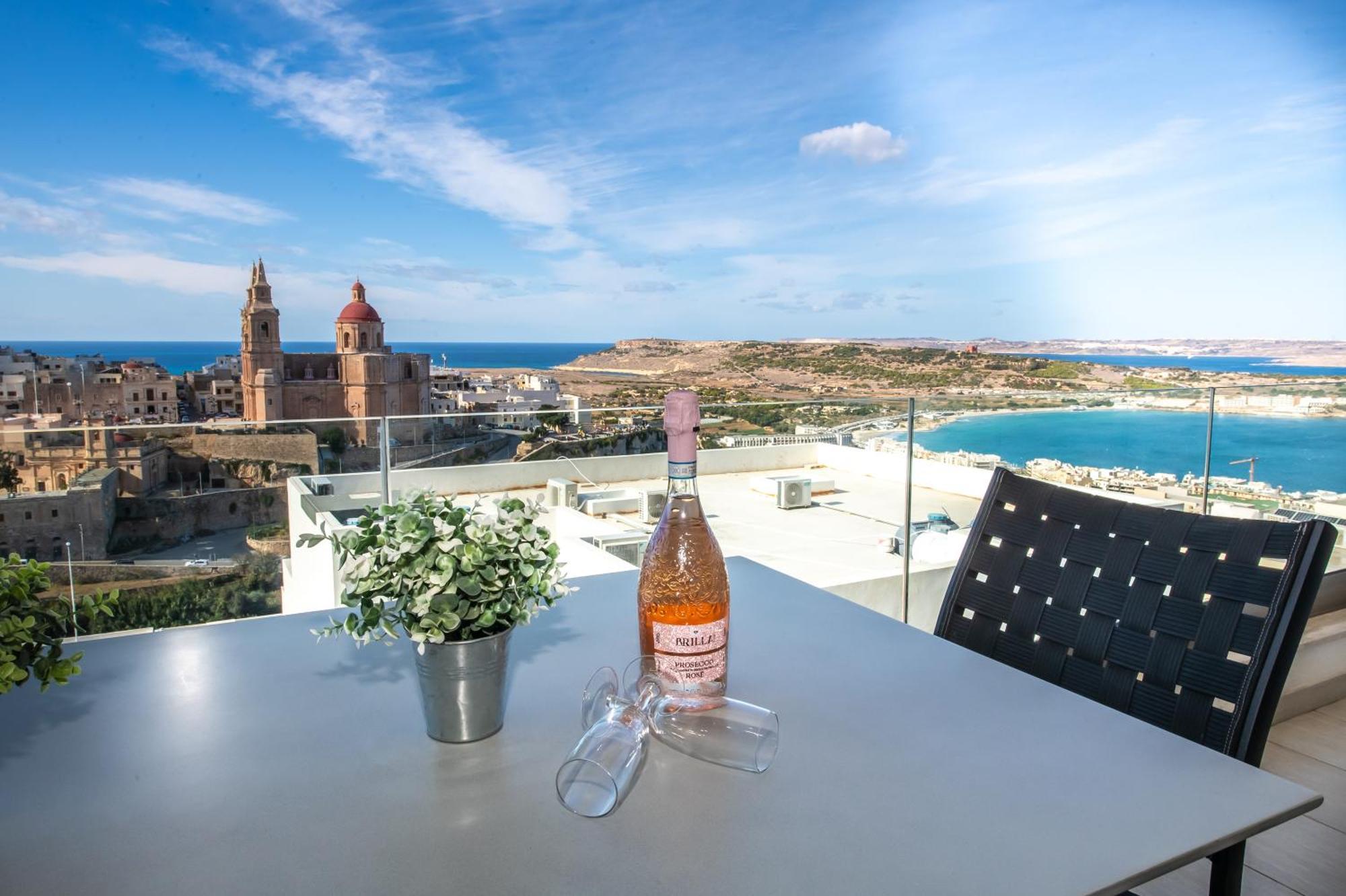 Clifftop Modern Apartment Mellieħa Екстериор снимка